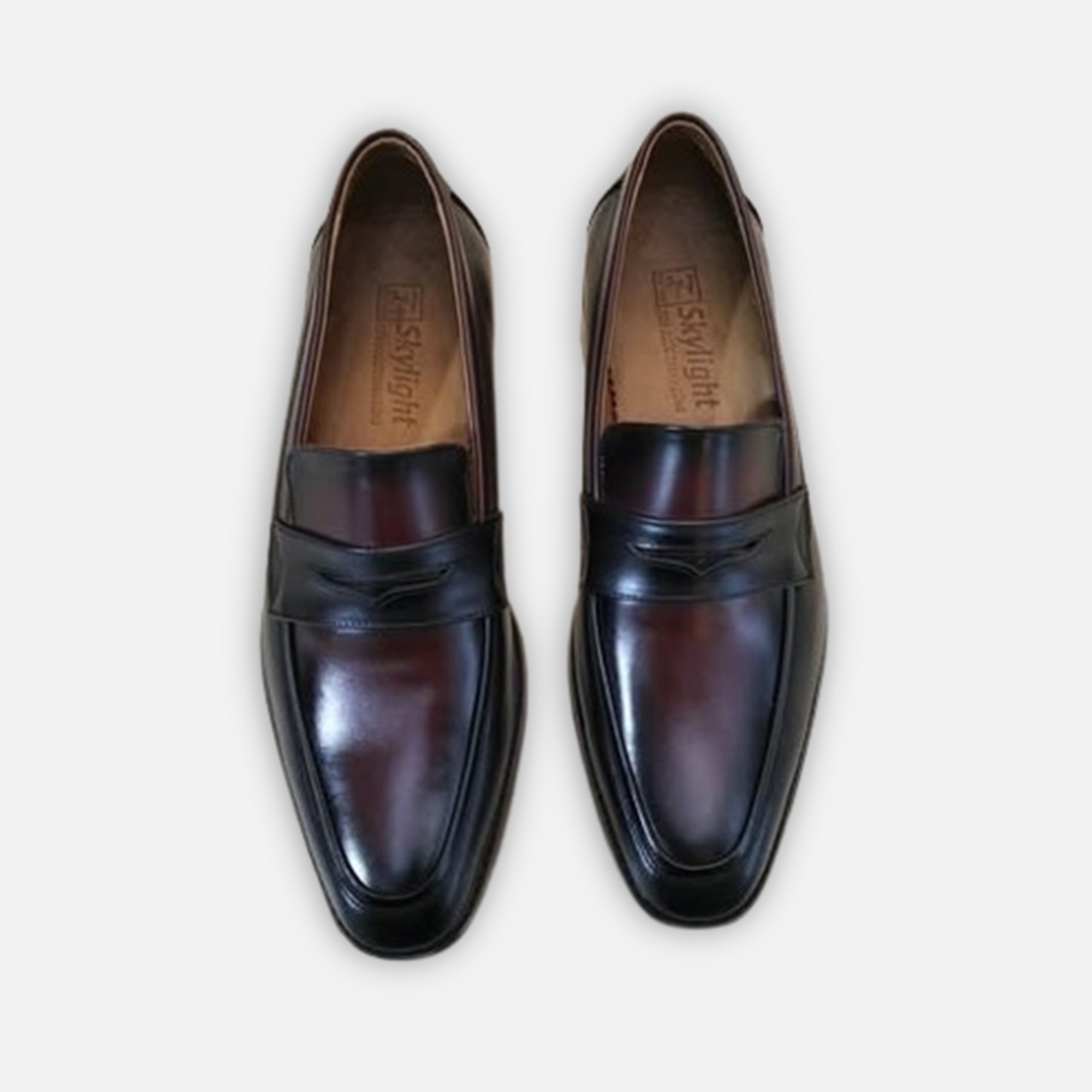 Skylight Loafer Đỏ Đen Đậm Quai Ngang